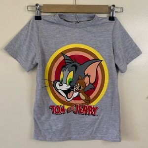 Tom and Jerry Size 7/8 Gray T-shirt